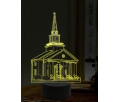 Beling 3D lampa, Kostel, 16 barevná, AA13