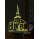 Beling 3D lampa, Kostel, 16 barevná, AA13