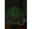 Beling 3D lampa, Ježíšova tvář, 16 barevná, AA14