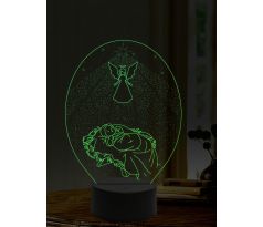 Beling 3D lampa, Světlo novorozeného anděla, 16 barevná,AA17