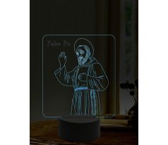 Beling 3D lampa, Otec Pio, 16 barevná, AA18