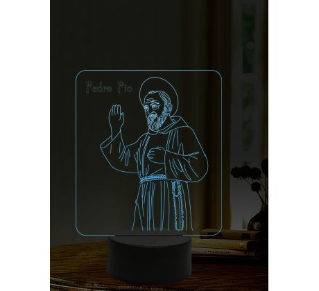 Beling 3D lampa, Otec Pio, 16 barevná, AA18