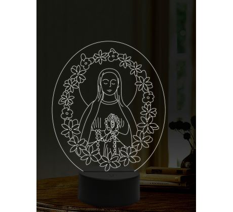 Beling 3D lampa, Panna Maria, 16 barevná, AA20