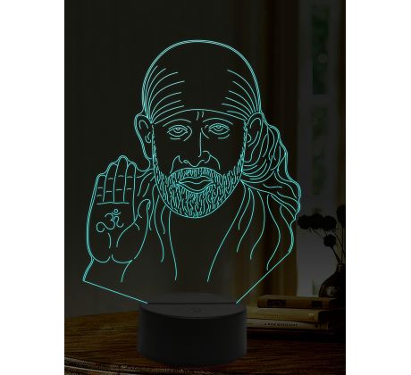 Beling 3D lampa, Sai Baba, 16 barevná, AA21