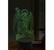 Beling 3D lampa, Archanděl Michael 3, 16 barevná, AA22