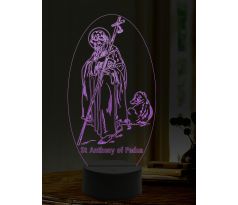 Beling 3D lampa, Svatý Anton, 16 barevná, AA24