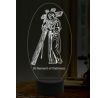 Beling 3D lampa, Svatý Bernard, 16 barevná, AA25