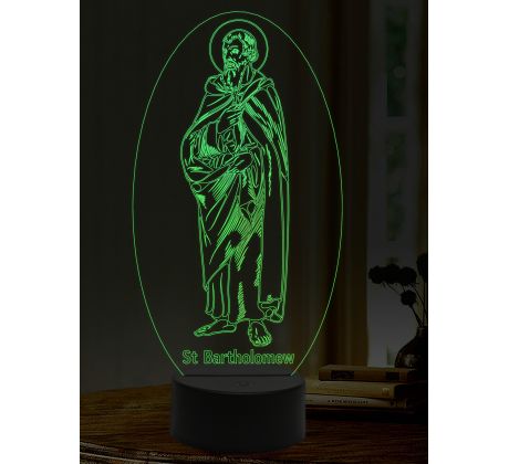 Beling 3D lampa, Svatý Bartoloměj, 16 barevná,AA26