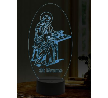 Beling 3D lampa, Svatý Bruno, 16 barevná, AA27