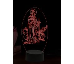 Beling 3D lampa, Svatá Markéta z Antiochie, 16 barevná, AA28