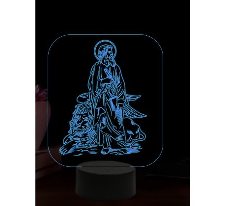 Beling 3D lampa, Svatý apoštol Marek, 16 barevná, AA30