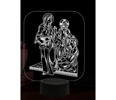 Beling 3D lampa, Svatá Marta, 16 barevná, AA31