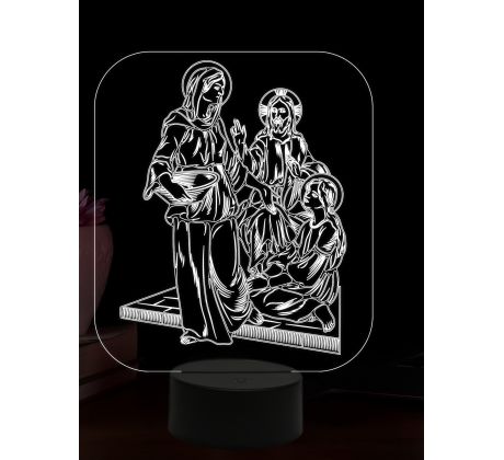 Beling 3D lampa, Svatá Marta, 16 barevná, AA31