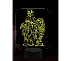 Beling 3D lampa, Svatý Matouš a anděl, 16 barevná,AA33
