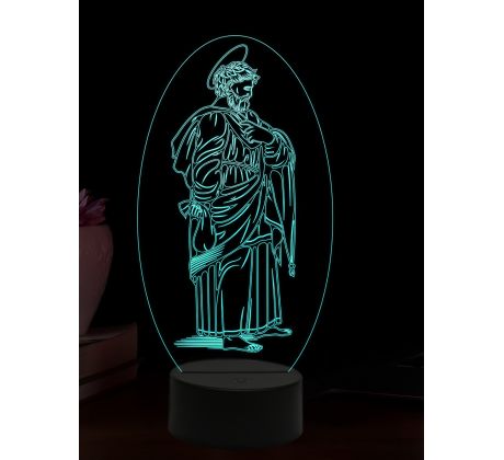 Beling 3D lampa, Svatý Matouš, 16 barevná, AA34