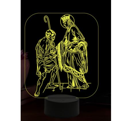 Beling 3D lampa, Svatá Matilda, 16 barevná, AA36