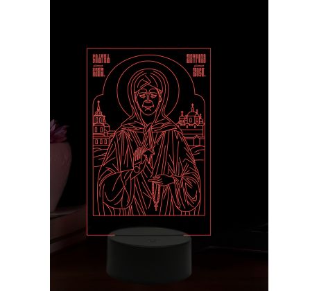 Beling 3D lampa, Svatá Matrona, 16 barevná, AA37
