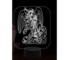 Beling 3D lampa, Archanděl Michael, 16 barevná, AA40