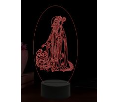 Beling 3D lampa, Svatý Mikuláš, 16 barevná, AA41
