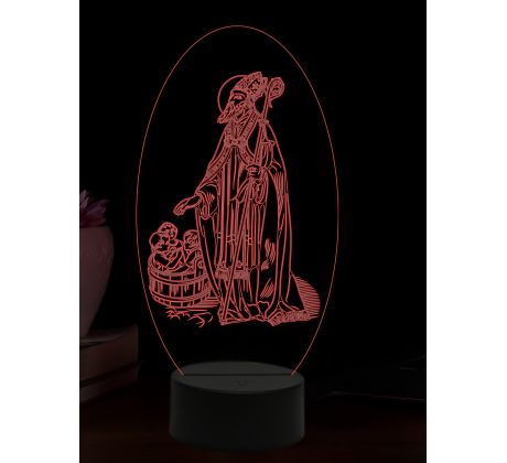 Beling 3D lampa, Svatý Mikuláš, 16 barevná, AA41