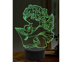 Beling 3D lampa, Anděl 3, 16 barevná,AA43