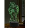 Beling 3D lampa, Anděl se světlem, 16 barevná, AA44