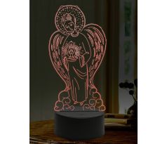 Beling 3D lampa, Anděl se světlem, 16 barevná, AA44