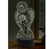 Beling 3D lampa, Anděl se světlem, 16 barevná, AA44