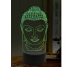 Beling 3D lampa, Hlava Buddhy, 16 barevná, AA45