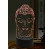 Beling 3D lampa, Hlava Buddhy, 16 barevná, AA45