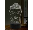 Beling 3D lampa, Hlava Buddhy, 16 barevná, AA45