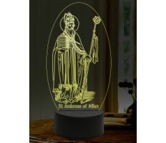 Beling 3D lampa, Svatý Ambrož, 16 barevná,AA47