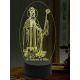 Beling 3D lampa, Svatý Ambrož, 16 barevná,AA47