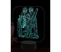 Beling 3D lampa, Svatí Petr a Pavel, 16 barevná, AA49