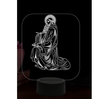 Beling 3D lampa, Svatý Romuald, 16 barevná, AA50