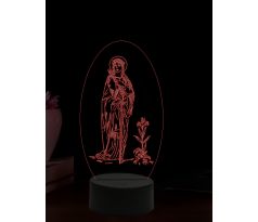 Beling 3D lampa, Svatá Filoména, 16 barevná, AA53