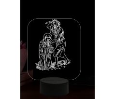 Beling 3D lampa, Svatý Placid, 16 barevná, AA54