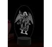 Beling 3D lampa, Archanděl Rafael, 16 barevná, AA55
