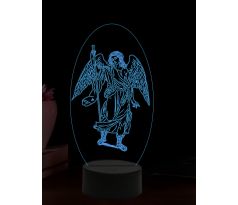 Beling 3D lampa, Archanděl Rafael, 16 barevná, AA55