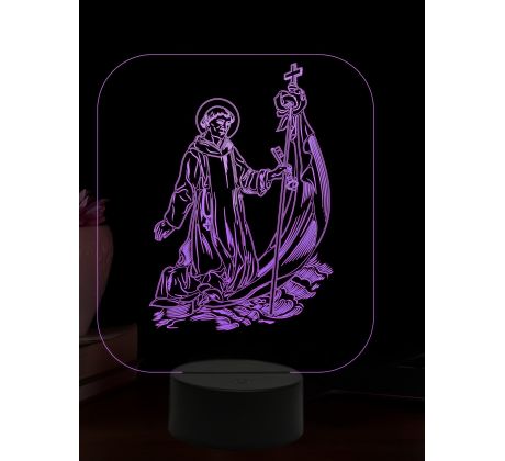 Beling 3D lampa, Svatý Roymond, 16 barevná, AA56