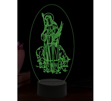 Beling 3D lampa, Svatá Regina, 16 barevná, AA57