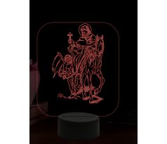 Beling 3D lampa, Svatý Robert, 16 barevná, AA58