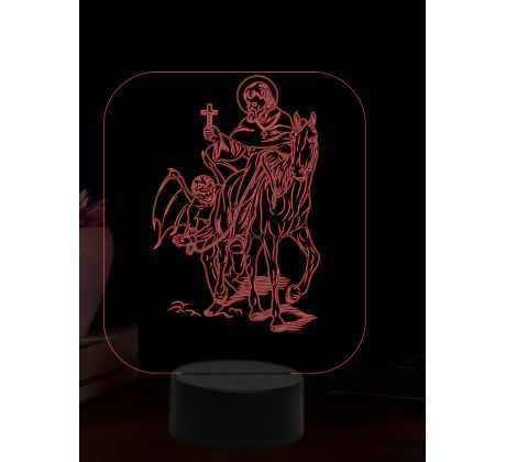 Beling 3D lampa, Svatý Robert, 16 barevná, AA58