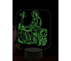 Beling 3D lampa, Svatá Rozálí, 16 barevná, AA59