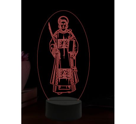 Beling 3D lampa, Svatý Štěpán Promučedník, 16 barevná, AA67
