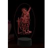Beling 3D lampa, Svatý Teodor, 16 barevná, AA68