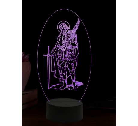 Beling 3D lampa, Svatý Teodor, 16 barevná, AA68