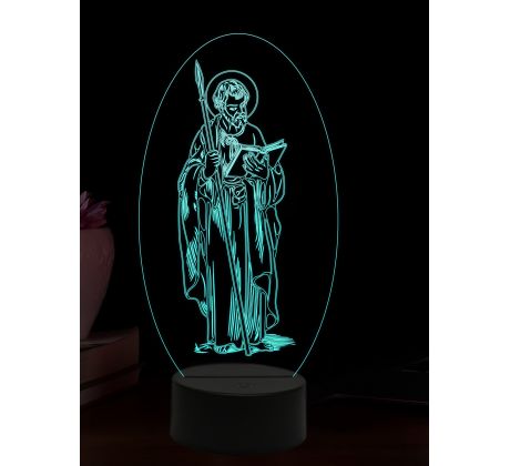 Beling 3D lampa, Apoštol Tomáš, 16 barevná, AA70