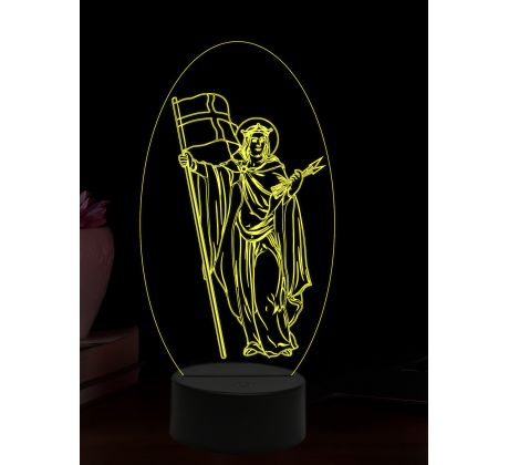 Beling 3D lampa, Svatá Uršula, 16 barevná, AA71