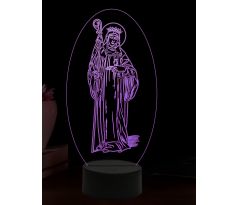 Beling 3D lampa, Svatá Valburka, 16 barevná, AA72